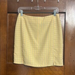 Yellow Plaid Skirt